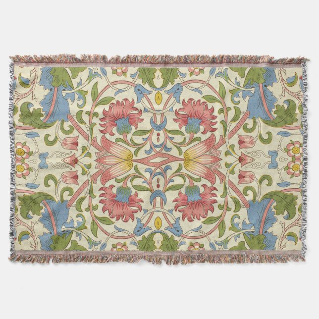 William Morris Loddon Blossom Blumenmuster Decke (Vorderseite)