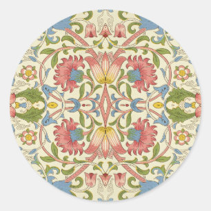 William Morris Loddon Blossom Blumenmuster Runder Aufkleber