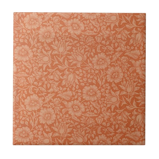 William Morris Mallow Floral Wallpaper Design Fliese (Vorderseite)