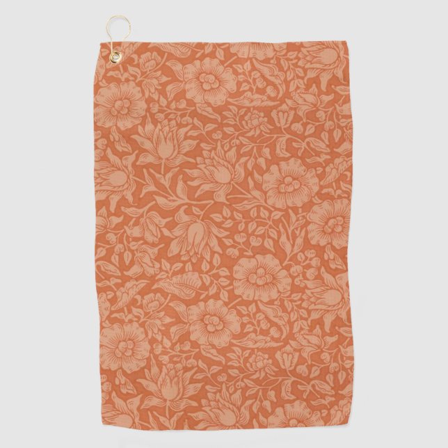 William Morris Mallow Floral Wallpaper Design Golfhandtuch (Vorderseite)