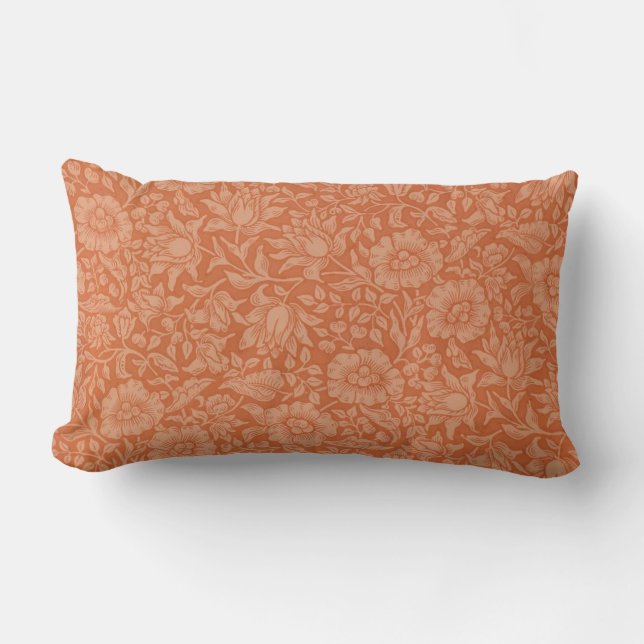 William Morris Mallow Floral Wallpaper Design Lendenkissen (Vorderseite)