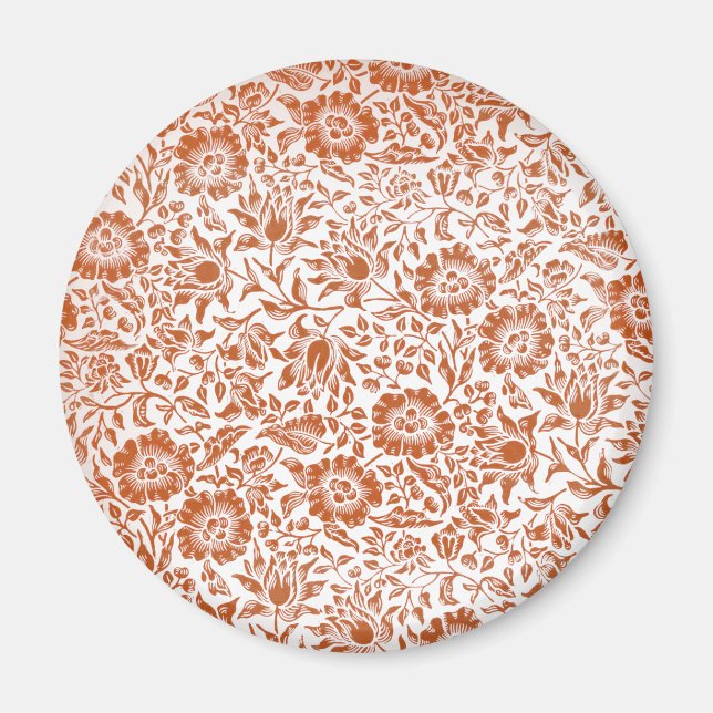 William Morris Mallow Floral Wallpaper Design Magnet (Vorne)