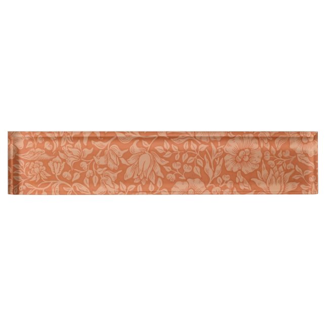 William Morris Mallow Floral Wallpaper Design Namensplakette (Vorderseite)