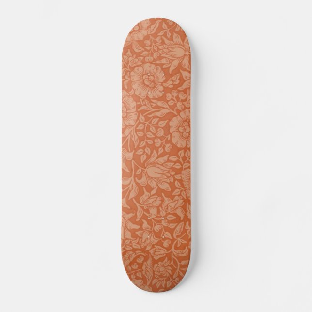 William Morris Mallow Floral Wallpaper Design Skateboard (Vorderseite)