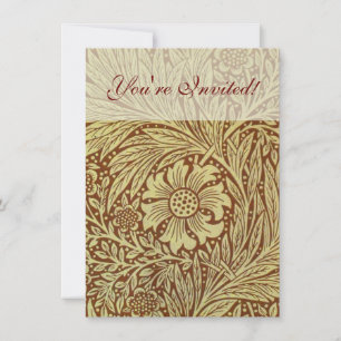 William Morris Marigold Antikes Blumenmuster Einladung
