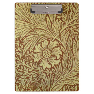 William Morris Marigold Antikes Blumenmuster Klemmbrett