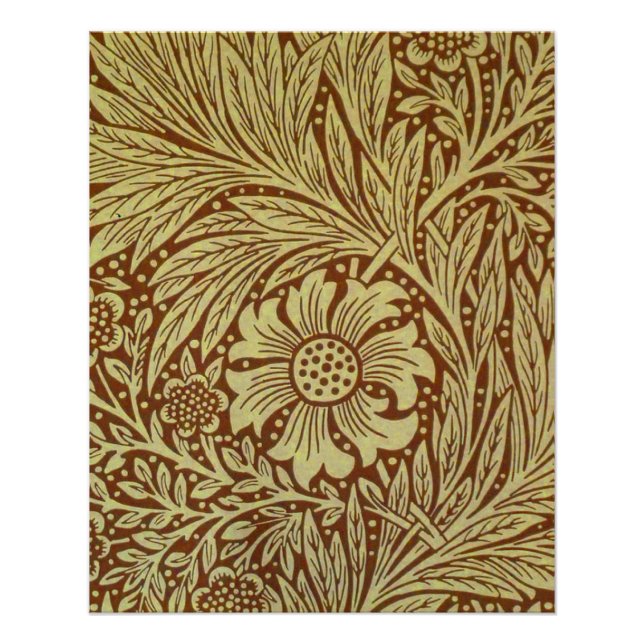 William Morris Marigold Blume Pattern Poster (Vorderseite)