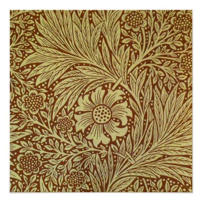 William Morris Marigold Blume Pattern Poster (Vorderseite)