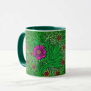 William Morris Marigold, Emerald Green & Fuchsia Tasse