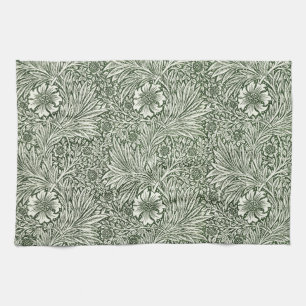William Morris Marigold Grün Floraler Kunstdruck Geschirrtuch
