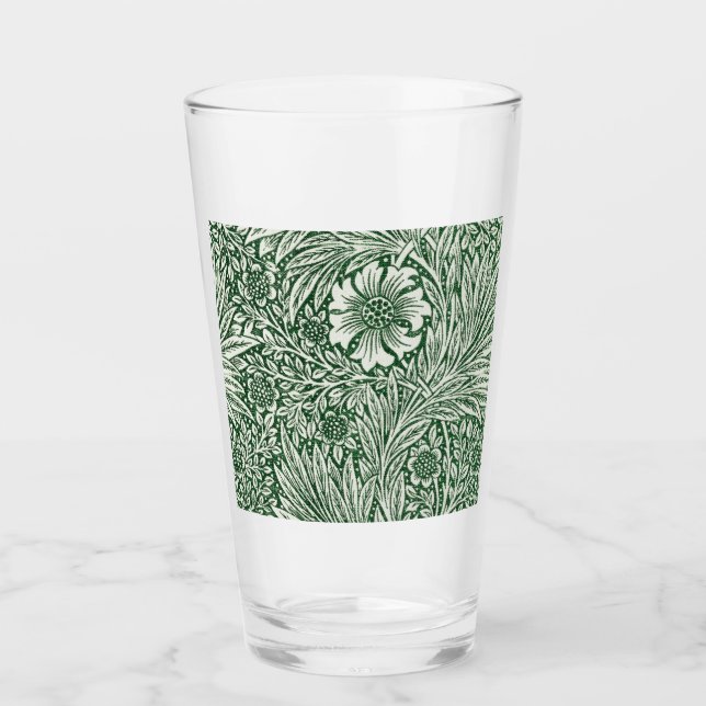William morris marigold grüne Blume Glas (Vorderseite)