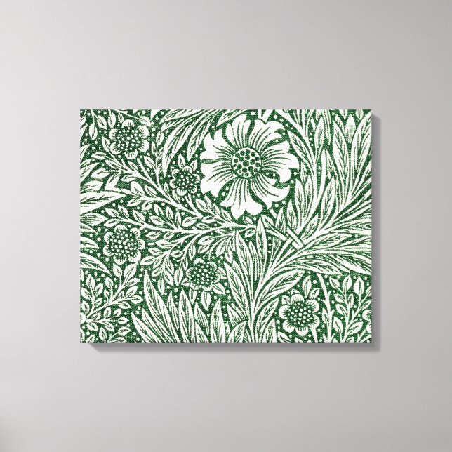William morris marigold grüne Blume Leinwanddruck (Vorderseite)