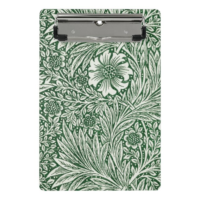 William morris marigold grüne Blume Mini Klemmbrett (Vorderseite)