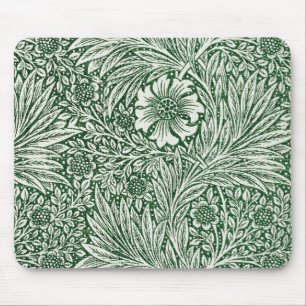 William morris marigold grüne Blume Mousepad