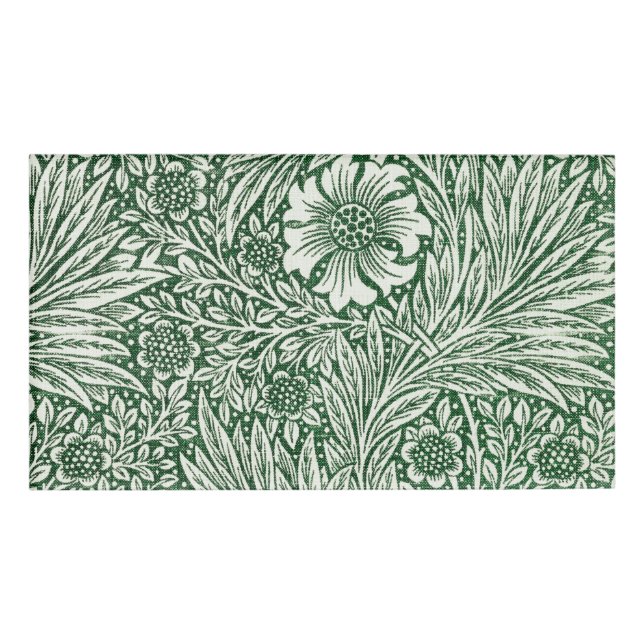 William morris marigold grüne Blume Namenschild (Vorderseite)
