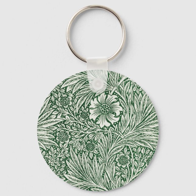 William morris marigold grüne Blume Schlüsselanhänger (Vorderseite)