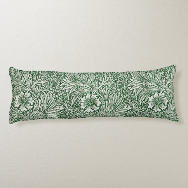 William morris marigold grüne Blume Seitenschläferkissen (Rückseite)