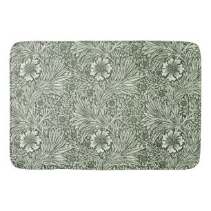 William Morris Marigold Grüne Florale Kunst Druck Badematte