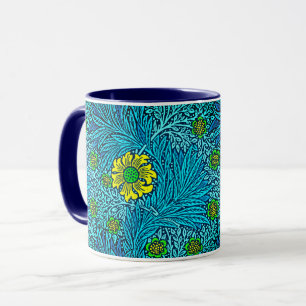 William Morris Marigold, Türkis & Cobalt Blue Tasse