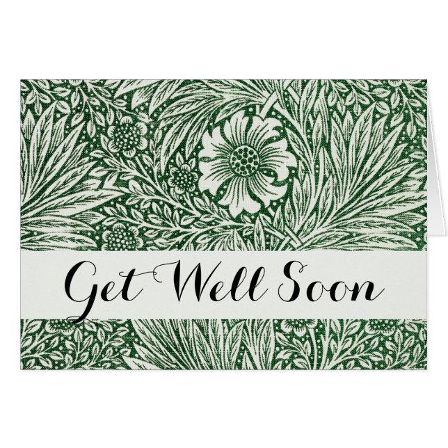 william morris marigold vert floral fleur (Devant horizontal)