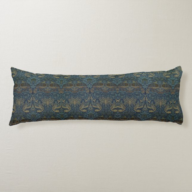 William Morris Medway, Blau und Weiß Seitenschläferkissen (Vorderseite)