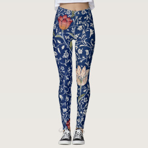 William Morris Medway Blaue Tulpe Florale Kunst Leggings