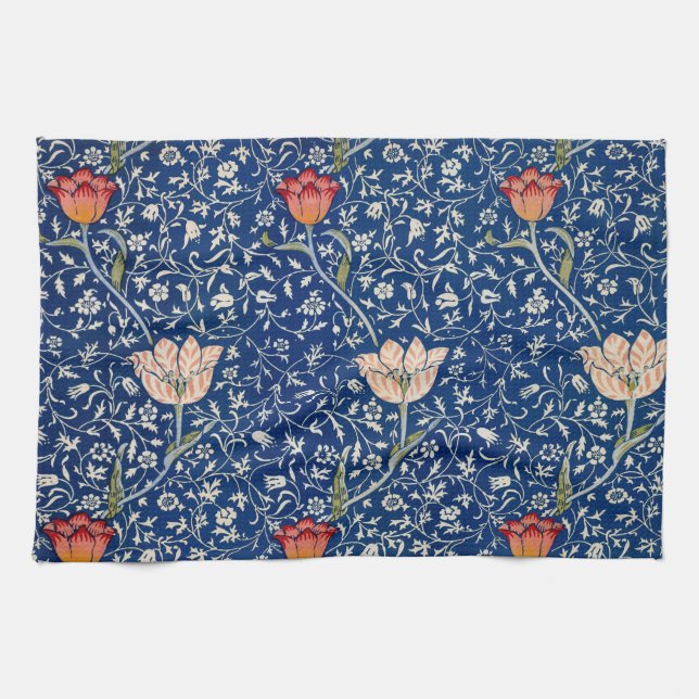 William Morris Medway Blue Floral Geschirrtuch (Horizontal)
