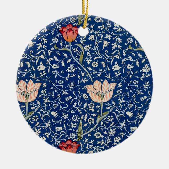 William Morris Medway Blue Floral Keramik Ornament (Vorne)