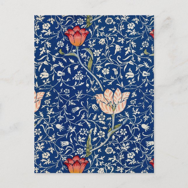 William Morris Medway Blue Floral Postkarte (Vorderseite)