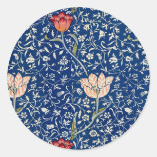 William Morris Medway Blue Floral Runder Aufkleber