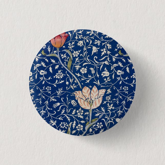 William Morris Medway-Muster Button (Vorderseite)