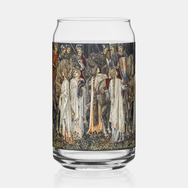 William Morris mittelalterliches Ritter-Teppichdes Dosenglas (Vorderseite)