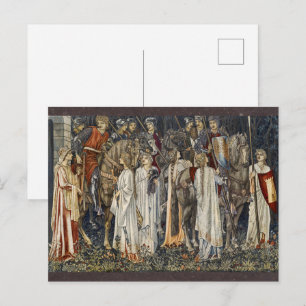 William Morris mittelalterliches Ritter-Teppichdes Postkarte