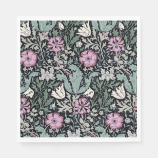 William Morris Mohn Botanical Viktorianisches Tape Serviette