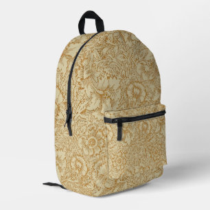 William Morris Mohnblumen-Blumentapete Bedruckter Rucksack