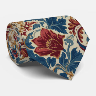 William Morris Mohnblumen im Art Nouveau Stil Krawatte