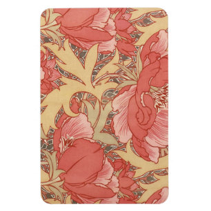 William Morris Mohnblumen im Art Nouveau Stil Magnet