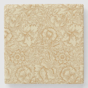William Morris Mohnblumen Tapete Steinuntersetzer