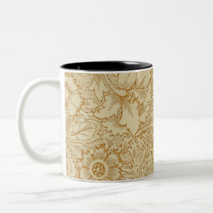 William Morris Mohnblumen Tapete Zweifarbige Tasse