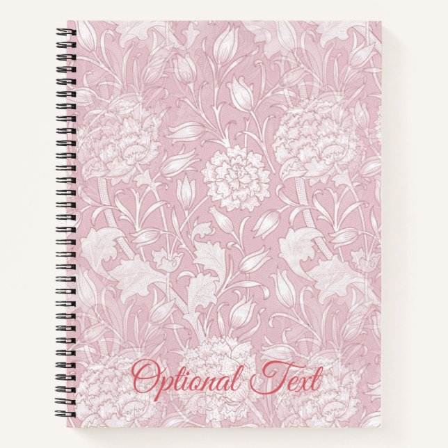 William Morris Motif Floral en Carnet rose (Devant)