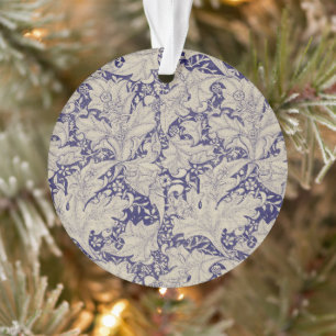 William Morris Motif Giroflée Bleu Antique