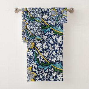 William Morris - Muster für Vintage Blume und Blät Badhandtuch Set