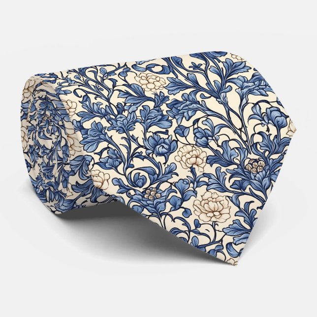 William Morris Muster Krawatte (Gerollt)