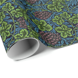 William Morris Muster, Wein in Blau Geschenkpapier
