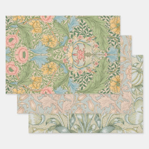 William Morris Myrten-Blumen-Blumen-Botanik Geschenkpapier Set