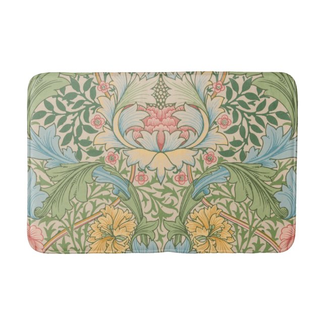 William Morris Myrtle Blume Floral Botanical Badematte (Vorderseite)
