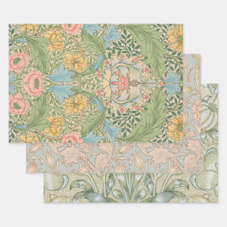William Morris Myrtle Blume Floral Botanical Geschenkpapier Set