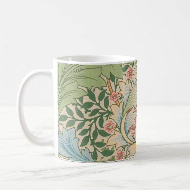 William Morris Myrtle Blume Floral Botanical Kaffeetasse (Links)