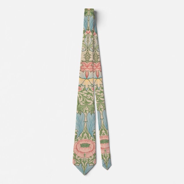 William Morris Myrtle Blume Floral Botanical Krawatte (Vorderseite)
