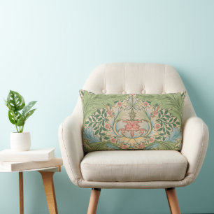 William Morris Myrtle Blume Floral Botanical Lendenkissen